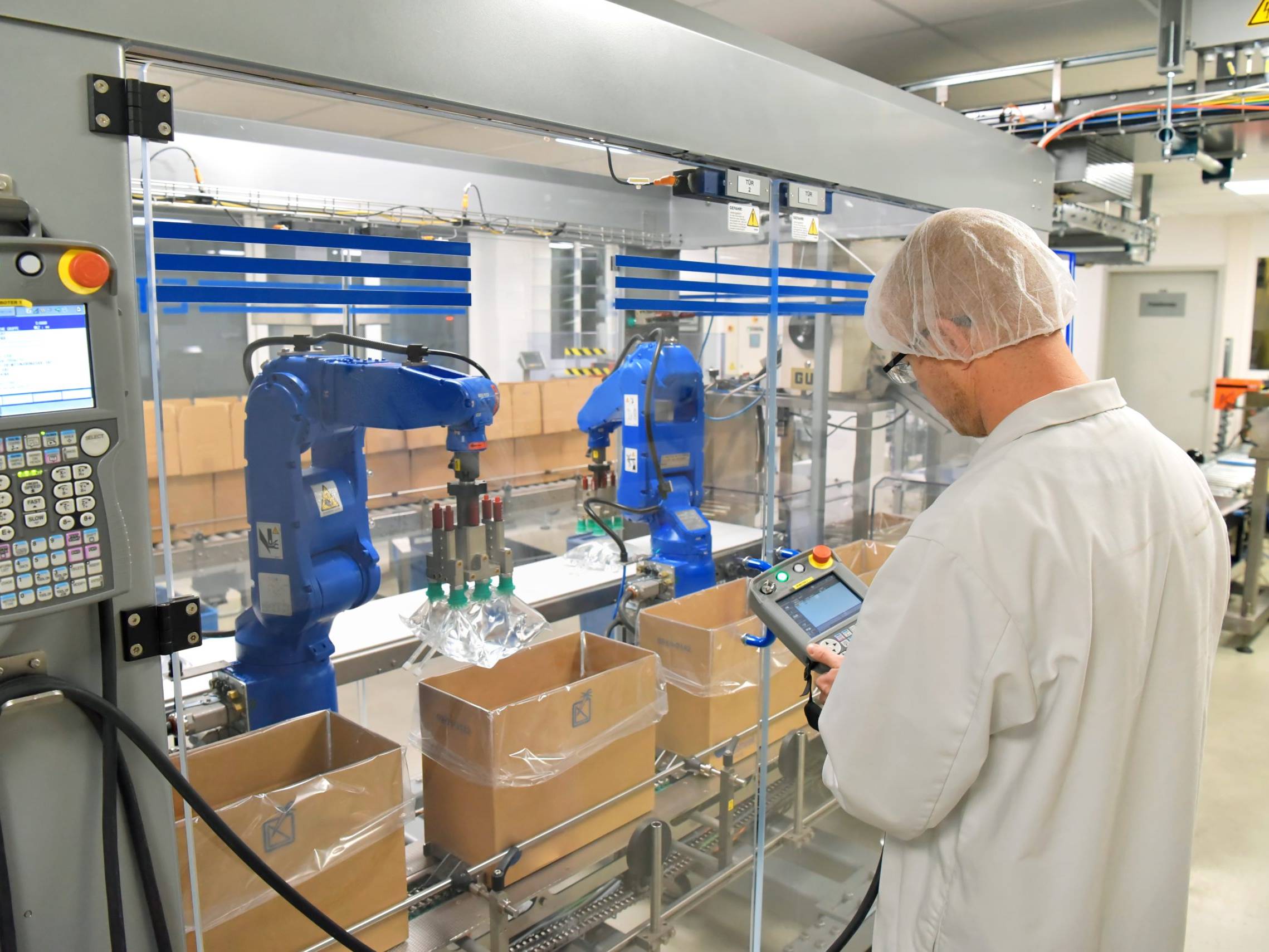 medical products manufacturing in a modern factory